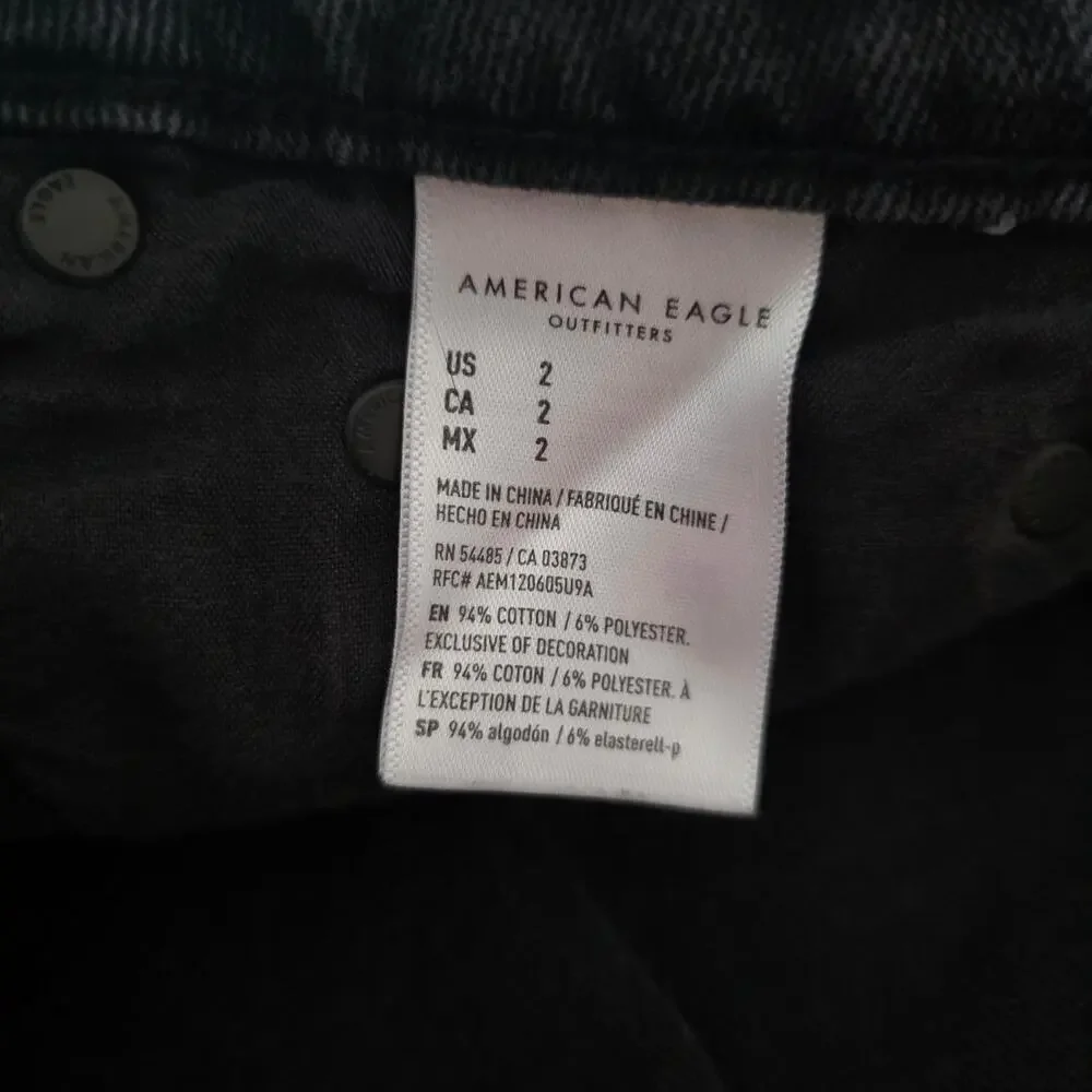 American Eagle Outfitters Black Jean Skirt Women's Size 2